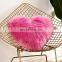 Home Decorative Heart Shape Faux Fur Throw Pillow Cover