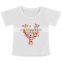 Girl Floral Deer Summer Shirt Children Girls T Shirt