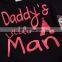 "Daddy's Little Man" 2019 boys black Rompers Outfits & kids plaid full print pants & baby hat 3pc set
