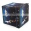 Customized modern home furniture shining led light storage ottoman pouf made of printing polyester for children bedroom