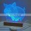 3D Night Light USB DIY Night Lamp Custom For Wedding Christmas Gift Holiday Wooden Base