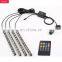 4x12LED Car Atmosphere Lamp Foot Lamp With Cigarette Lighter Remote Control/Multiple Modes AUTO RGB Strip Ambient Light