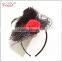 Wholesale Mini Top Hats Hairband Wedding Bridal With Feather And Flower