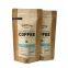 Digital printing kraft paper coffee packing bag with plastic window for coffee bag packaging