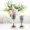 Flower Vases Gold Wedding Small Bud Clear Cheap Luxury Metal Modern Crystal Decoration Nordic Glass Flower Vases For Home Decor
