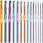 14 pcs Set Mult color Knitting Needles Aluminum Crochet Hooks for Craft Yarn 2-10mm