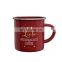 Christmas holiday wholesale custom orange metal beer 10 oz enamel camp mug