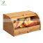 Natural Bamboo Single-Layer Bread Box With Storage Drawer At The Bottom, Large-Capacity Storage Cabinet For Kitchen