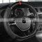 Autoaby Car Steering Wheel Cover D Shape For VW GOLF 7 POLO JATTA Passat Tiguan For Nissan Qashqai J11 X-trail T32 2015- 2018