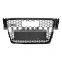 2008-2012  Front Bumper grill for Audi A4 B8 A4L center honeycomb mesh grille Chrome black silver grill for RS4 style