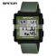 SANDA 363 Men's Japan Sport Watch Digital Square Shape Men Colorful Plastic Band Luminous Alarm Week Date