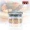 Glass Jar with Stainless Steel Lid ,Borosilicate glass Canister, Storage bottle