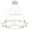 modern minimalist living room LED chandeliers brass lamps square rings home dining room study bedroom lamp wholesale