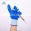 High Quality Hand Protection 13g Blue Nitrile 3/4 Palm Dipped White Safety Protective Work Gloves