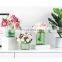 New Design Wholesale Stripe Modern Wedding Decorative Tabletop Creative Small Round Clear Grey Glass Pot Flower Vase Home Decor