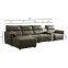 First Layer Cowhide Three-Seat Functional Dark Green Sofa Living Room Leather Art Furniture Electric Sofa Combination