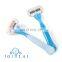 Customized Logo Razor For Women Hair Germany Blades Rubber Handle 4 Blades Women Razor NO Disposanle Razor Manufacture GF-0038