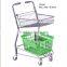 Japan style unfolding smart zinc plated shopping trolley