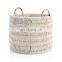 Hot Sale Super trendy Natural/White Rope Basket storage basket woven from seagrass laundry Basket Handwoven Natural Wholesale