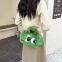 021China wholesale plush big eyes puppy fur bag all match handbag female cute girl crossbody bag2023