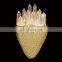 Modern Luxury Hotel Bedside Golden Sconce Indoor Led Natural Crystal Wall Lamps