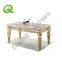 Stainless Steel Round Dining Table Marble Top Wedding Table For Events Banquet Luxury Furniture