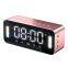 Wholesale Wireless Mini Clock Speakers Night Light Subwoofer BT Mirror Alarm Speaker