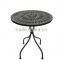 2015 Hot sale outdoor metal stone mosaic round table and chair bistro set