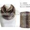100 acrylic knitted scarf winter warm geometry pattern woman infinity loops