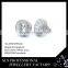 Shiny zircon men's earring designs in SLS jewelry wholesale 925 silver ear ring models by ear