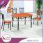 Dining room simple design cheap long 130cm oval wood pvc vintage dining table with 4 chairs
