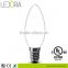 UL listed high lumen glass 360 degree 2w 4w 6w E12 dimmable led lamp