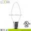 36O degree 2200K 2700K 3000k 6000k 4W E12 dimmable led filament candelabra bulb UL CUL                        
                                                Quality Choice
