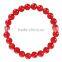 Fashion Charm Bangle Latest Design Daily Wear Bangle 8 mm 7.5 Inch Red Dye Jade Gemstone Bracelet