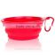 2015 New Design Silicone Dog Bowls Collapsible Portable Travel Pet Water Bowl (12 Oz) with Free Bonus Carabiner Belt Clip
