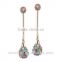 Factory directly boho full crystals models dubai gold jewelry earring with ball