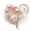 Fashion elegant cheap pearls and crystal magnetic brooches bridal hair accessories