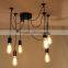 2015 Classical Multiple Ajustable DIY Ancient Ceiling Spider Lamp Retro Edison Chandelier Chic Industrial Dining Pendant Lamp