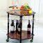 Wholesale wooden dining room trolley/serving trolley/cleaning trolley