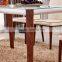 European small apartment modern minimalist tempered glass dining table