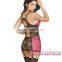 2016 Fringe Black and Fuchsia 3pcs transparent chemise lingerie