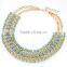  Best Sale Latest Popular Elegant Bright Fluorescent Color Crystal and Resin Alloy Charm& Statement Necklace in Stock