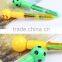 Rubber grip plastic ball pen with led light