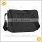 High quality long strap polyester plain black mens messenger bag