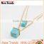 Promotional Sale Fashion Square Shape Turquoise Necklace Jewelry