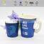 The lovely wooden ripple cups with blue color