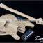 Diy High Quality Ash Wood Unfinished Electric Bass Guitar Kits 5 Strings