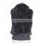 Rex rabbit fur vest fox collar vest knitting bottom fur vest KZ14001