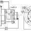 HX8AM-F130 Flange Mounting Pneumatic Motor,Gast Model 8AM-ARV-70 Pneumatic Motor