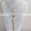 Fashion statement jewelry factory gold necklace wholesale, fancy long chain tassel necklace
